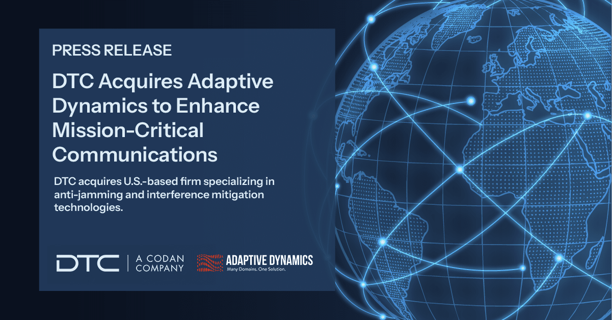 DTC acquires Adaptive Dynamics to enhance mission-critical comms