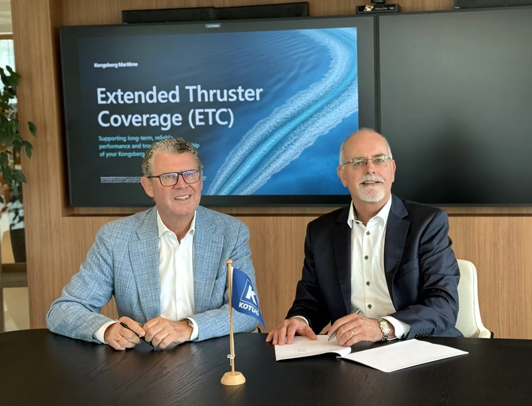 Kongsberg Maritime secures Extended Thruster Coverage agreement with KOTUG for five terminal/offshore support tugs